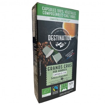 Capsulas Cafe Grands Crus Pur Arabica Bio 10caps Destination