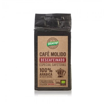 Cafe Molido descafeinado 100% Arabica Eco 250g Biocop