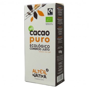 Cacao Puro Desgrasado SinGluten Bio Vegan 150g Alternativa3