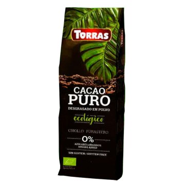 Cacao Puro desgrasado en Polvo SinGluten Bio 150g Torras