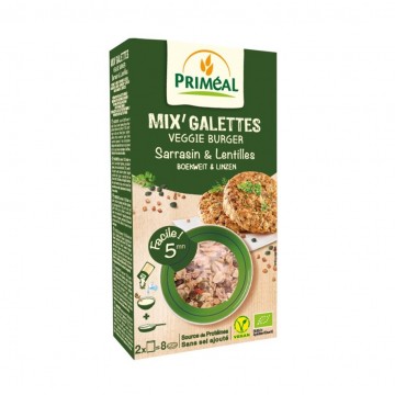 Preparado Hamburguesa Sarraceno Lentejas Mix Galettes Eco Vegan 2uds Primeal