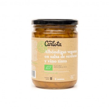 Albondigas en Salsa de Verduras y Vino Vegan Bio 425g Carlota Organic