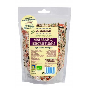 Semola Arroz Algas y Verduras Eco Vegan 250g Algamar