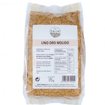 Semillas Doradas de Lino Molidas Vegan 175g Int-Salim