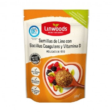 Semillas de Lino con Bacilus Coagulan y Vitamina D SinGluten Vegan 200g Linwoods