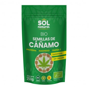 Semillas de Cañamo SinGluten Bio Vegan 250g Solnatural