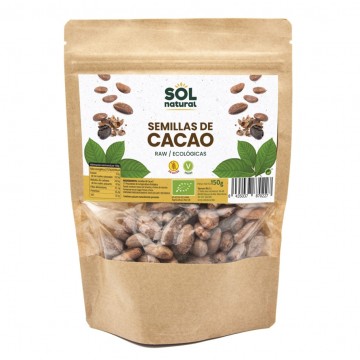 Semillas de Cacao Crudas Raw Bio Vegan 150g Solnatural