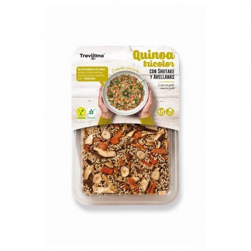 Quinoa Tricolor con Shiitake y Avellana SinGluten Vegan 250g Trevijano