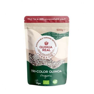 Quinoa en Grano Tres Colores SinGluten Bio Vegan 500g Quinua Real