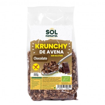 Muesli Krunchy Avena Chocolate SinGluten Bio 350g Solnatural