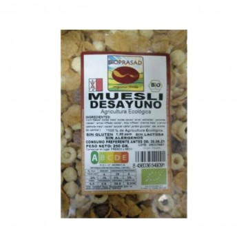 Muesli desayuno Cereales Hinchados SinGluten Bio 250g Bioprasad