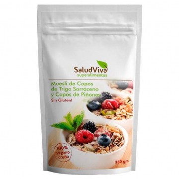 Muesli Copos Trigo Sarraceno y Copos Piñones SinGluten 350g Salud Viva