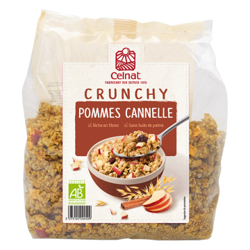 Muesli Crunchy Manzana y Canela Bio 375g Celnat