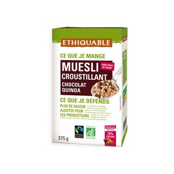 Muesli Crunchy de Chocolate y Quinoa Bio 375g Ethiquable