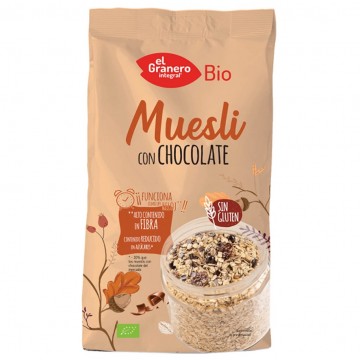 Muesli con Choco SinGluten Bio 375g El Granero Integral