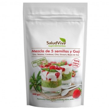 Mezcla 5 Semillas + Bayas de Goji 200g Salud Viva