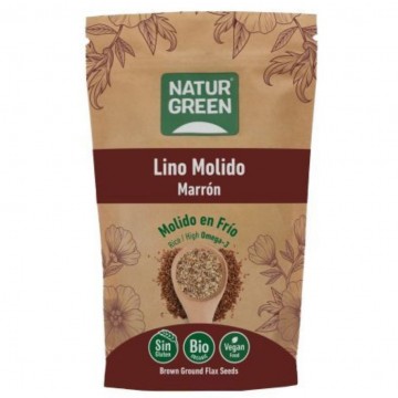 Lino Marron Molido SinGluten Vegan 225g Natur Green