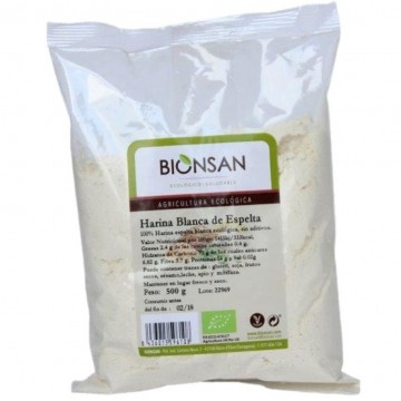 Harina Espelta Blanca Bio Vegan 500g Bionsan