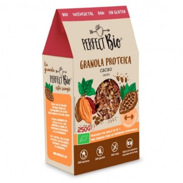 Granola Proteica Cacao Bio Vegan SinGluten 250g Perfect Bio