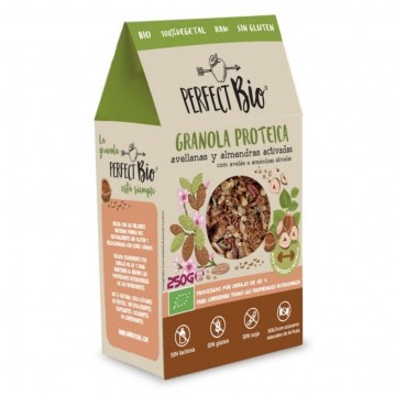 Granola Proteica Avellana y Almendras SinGluten Vegan 250g Perfect Bio