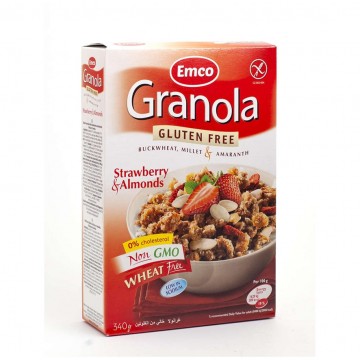 Granola Muesli con Fresas y Almendras SinGluten 340g Emco