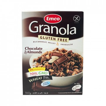 Granola Muesli con Chocolate y Almendras SinGluten 340g Emco