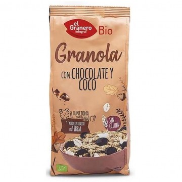 Granola con Choco y Coco SinGluten Bio 350g El Granero Integral