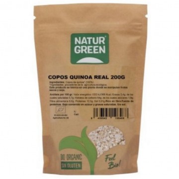 Copos de Quinoa Real Bio Doypack SinGluten Bio Vegan 200g Natur-Green