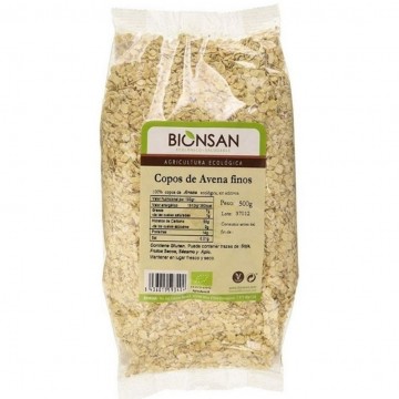 Copos Avena Finos Integrales Bio Vegan 500g Bionsan