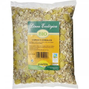 Copos 5 Cereales Bio Vegan 450g Granovita