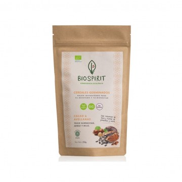 Cereales Germinados Cacao y Avellana SinGluten Bio Vegan 250g Bio Spirit