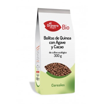 Bolitas de Quinoa con Agave y Cacao Bio 300g El Granero Integral