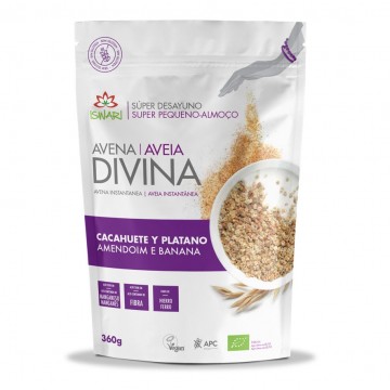 Avena Divina Cacahuete y Platano SinGluten Bio Vegan 360g Iswari