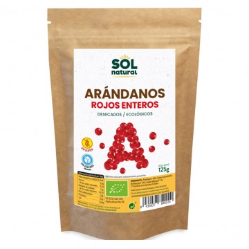 Arandanos Rojo de Canada Bio SinAzucar 125g Solnatural