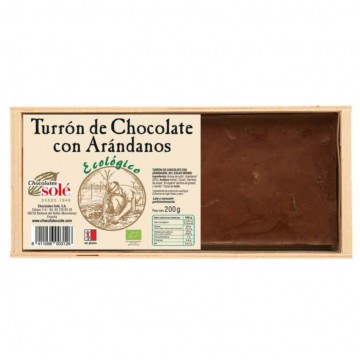 Turron de Chocolate Arandanos Eco 200g Chocolates Sole