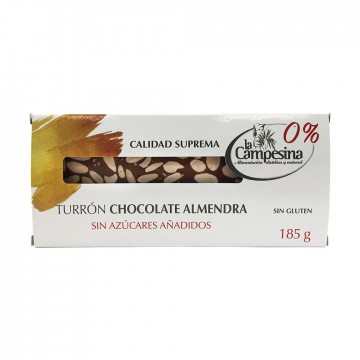 Turrón chocolate almendras s/a s/g La Campesina