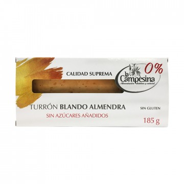 Turrón blando almendra s/g s/a añadido La Campesina