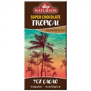 Super Chocolate Tropical 70% Cacao Eco Vegan 100g Natursoy