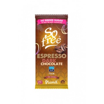 So Free Chocolate Negro Espresso 72% Cacao SinGluten Bio Vegan 80g Plamil