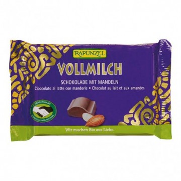 Snack de Chocolate con Leche con Almendras Bio 100g Rapunzel