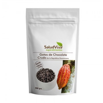 Gotas de Chocolate Crudo SinGluten Eco Vegan 200g Salud Viva