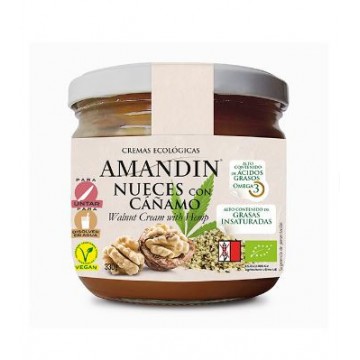 Crema de Nueces con Cañamo SinGluten Eco Vegan 330g Amandin