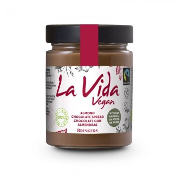 Crema de Chocolate con Almendras SinGluten Bio Vegan 270g La Vida Vegan