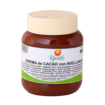 Crema de Cacao con Avellanas Bio 400g Vegetalia