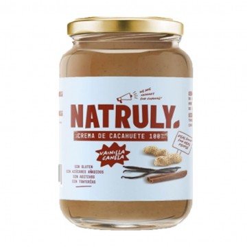 Crema de Cacahuete Canela y Vainilla SinGluten 500g Natruly