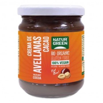 Crema de Avellanas y Cacao SinGluten Bio Vegan 200g Natur-Green