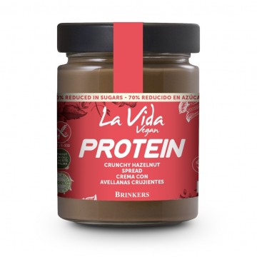 Crema de Avellanas Crujiente Protein SinGluten Bio Vegan 270g La Vida Vegan