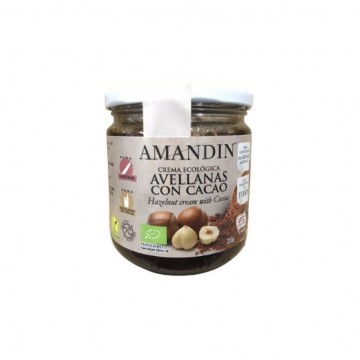 Crema de Avellanas con Cacao SinGluten Eco Vegan 330g Amandin