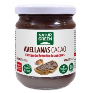 Crema de Avellanas Cacao SinGluten Bio Vegan 200g Natur-Green