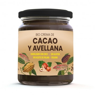 Crema Cacao Avellanas Bio Vegan 200g Solnatural